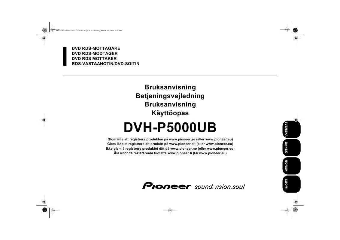 Mode d'emploi PIONEER DVH-P5000UB