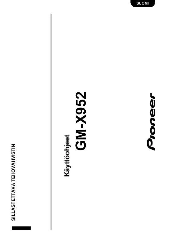 Mode d'emploi PIONEER GM-X952