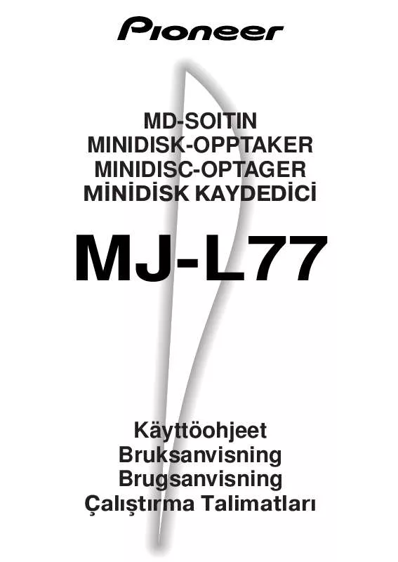 Mode d'emploi PIONEER MJ-L77