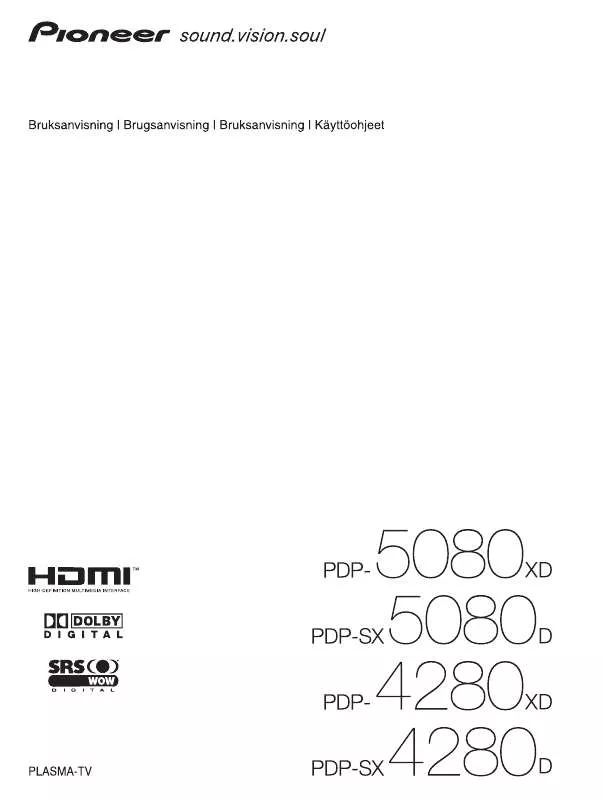 Mode d'emploi PIONEER PDP-4280XD