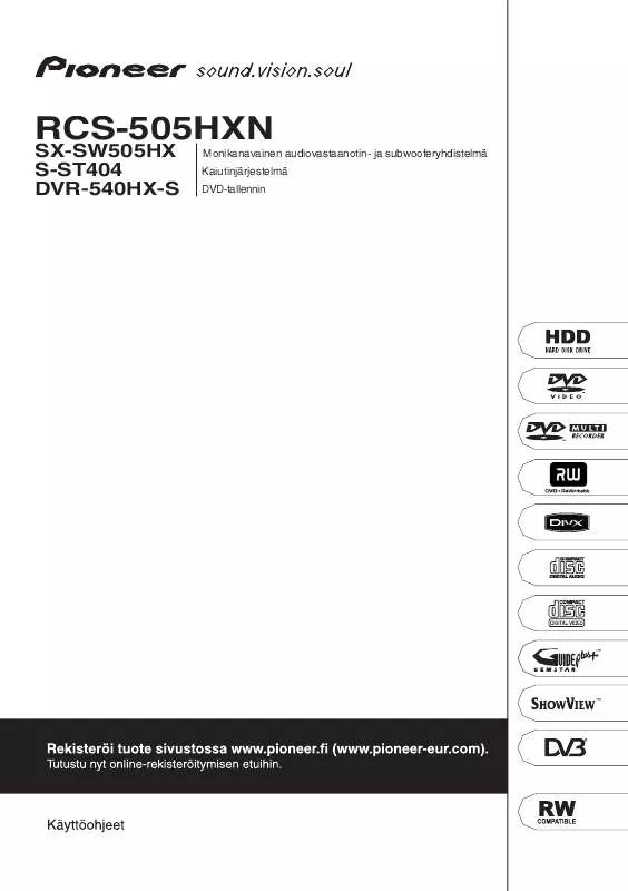 Mode d'emploi PIONEER RCS-505HXN