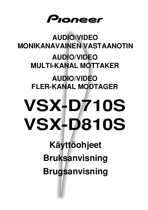 Mode d'emploi PIONEER VSX-D710S