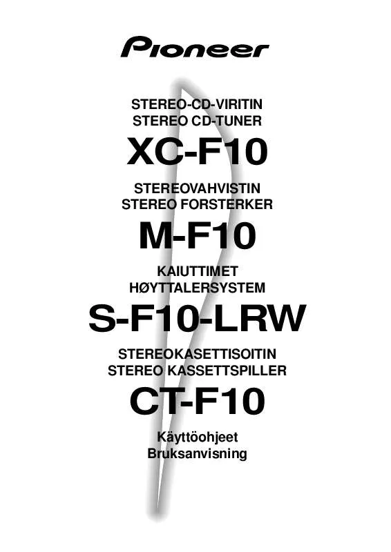 Mode d'emploi PIONEER XC-F10