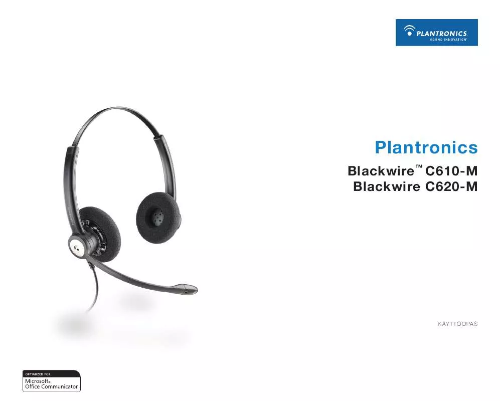 Mode d'emploi PLANTRONICS BLACKWIRE C620 MOC