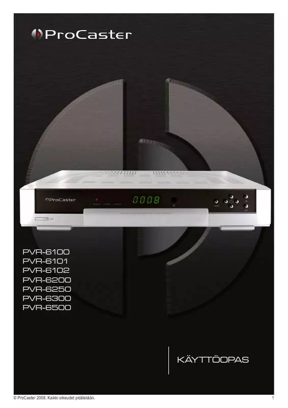 Mode d'emploi PROCASTER PVR-6102