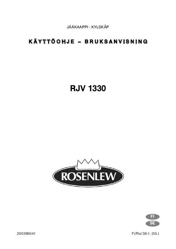 Mode d'emploi ROSENLEW RJV 1330