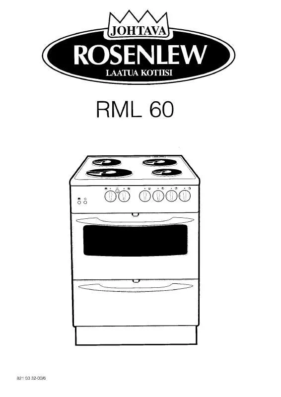 Mode d'emploi ROSENLEW RML60