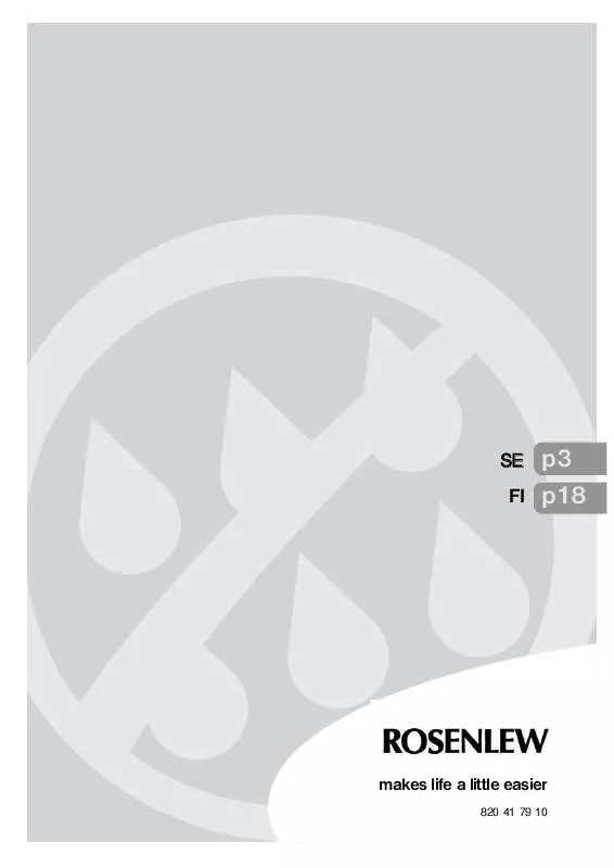 Mode d'emploi ROSENLEW RSP2460