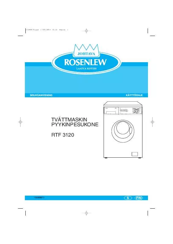 Mode d'emploi ROSENLEW RTF3120