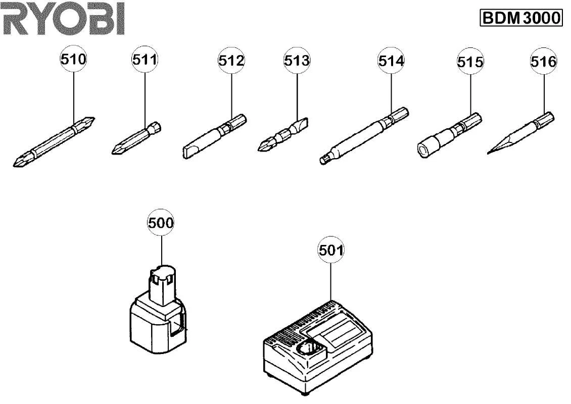 Mode d'emploi RYOBI BDM3000