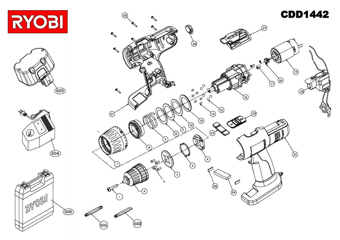 Mode d'emploi RYOBI CDD1442