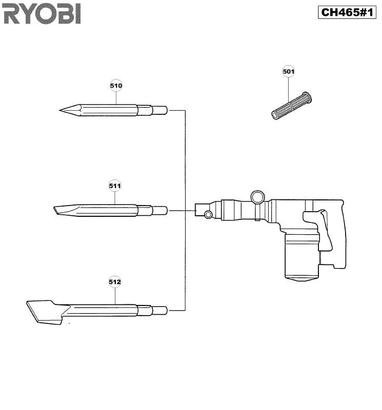 Mode d'emploi RYOBI CH465-1