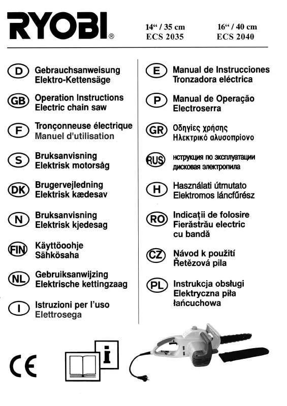 Mode d'emploi RYOBI ECS 2035