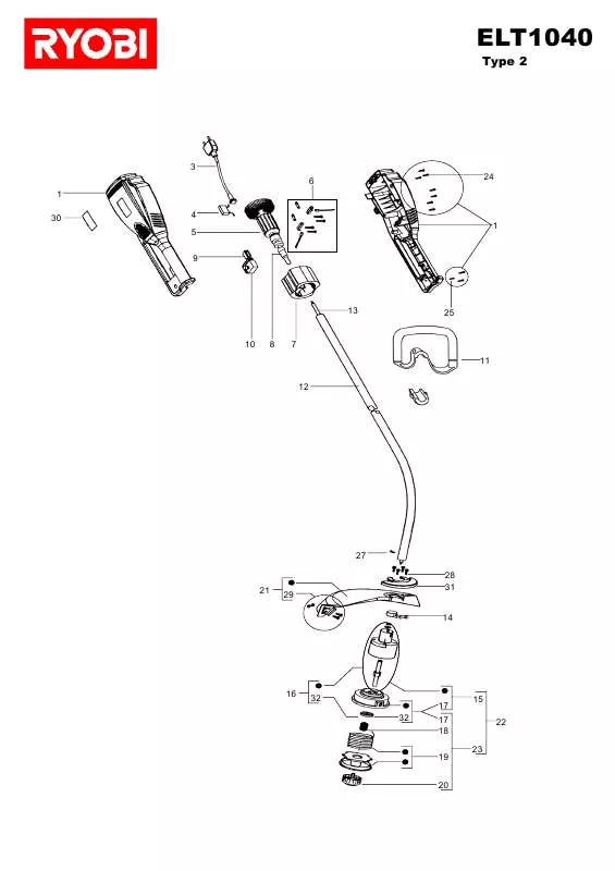 Mode d'emploi RYOBI ELT1040-2