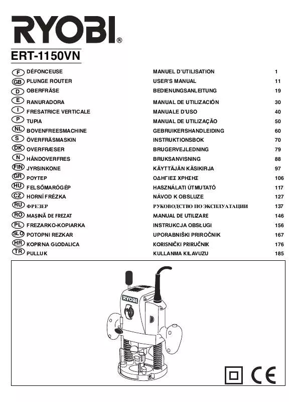 Mode d'emploi RYOBI ERT-1150VN