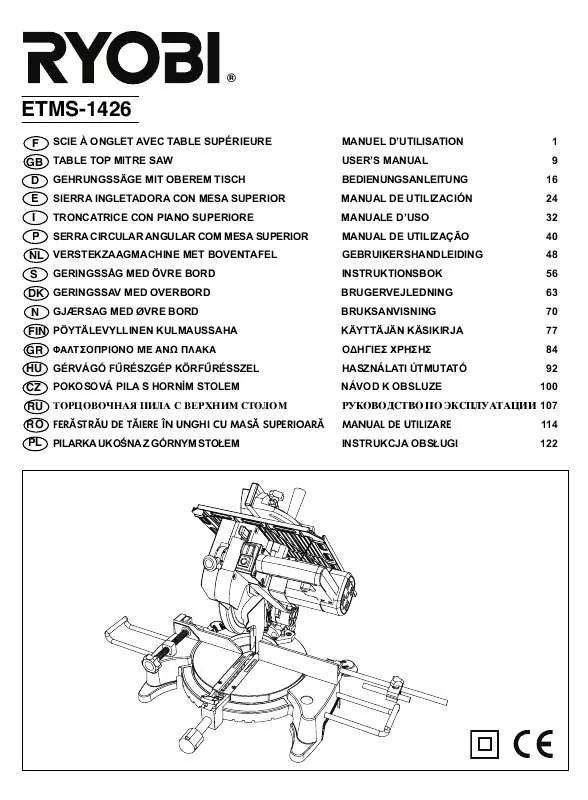 Mode d'emploi RYOBI ETMS-1426