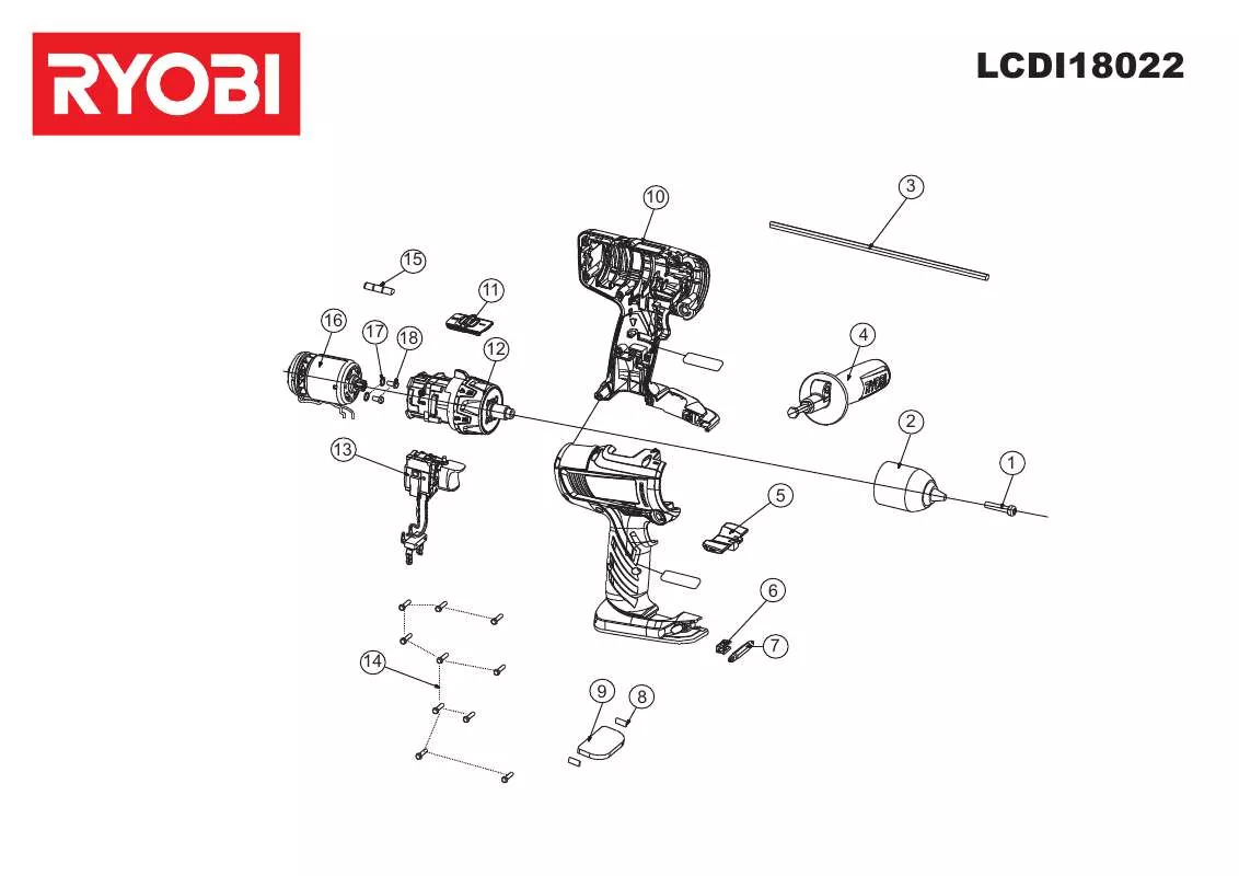 Mode d'emploi RYOBI LCDI18022