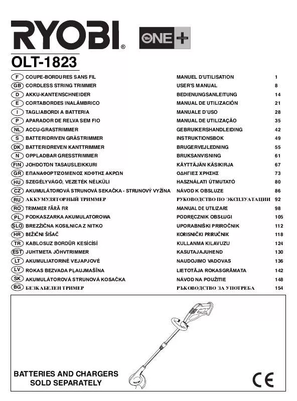 Mode d'emploi RYOBI OLT-1823