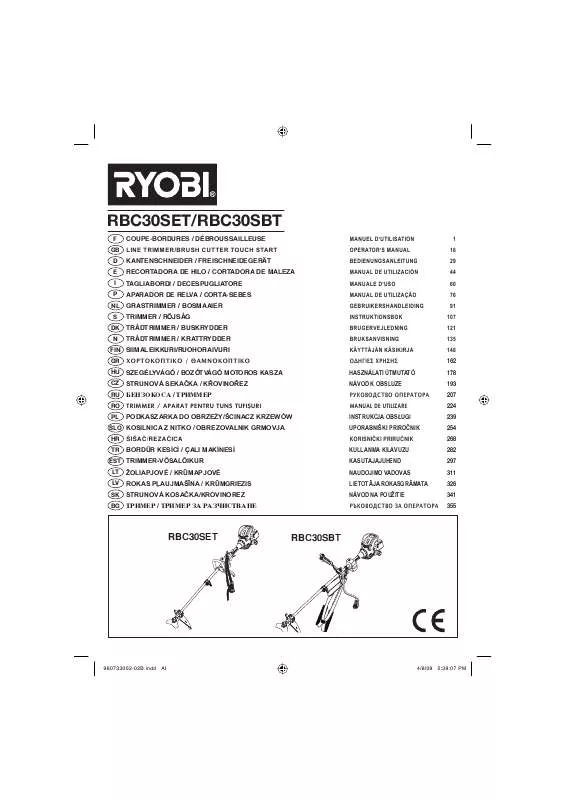 Mode d'emploi RYOBI RBC30SBT