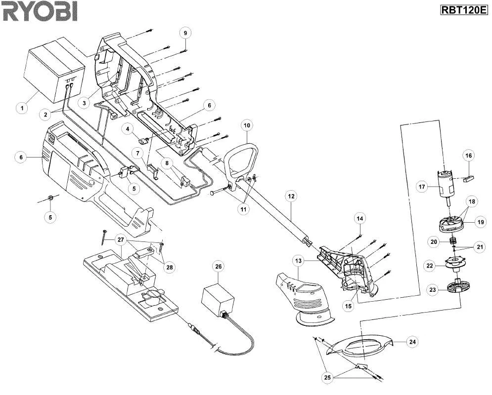 Mode d'emploi RYOBI RBT120E