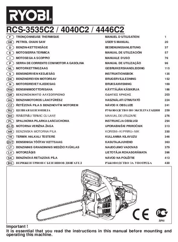 Mode d'emploi RYOBI RCS-4446C2