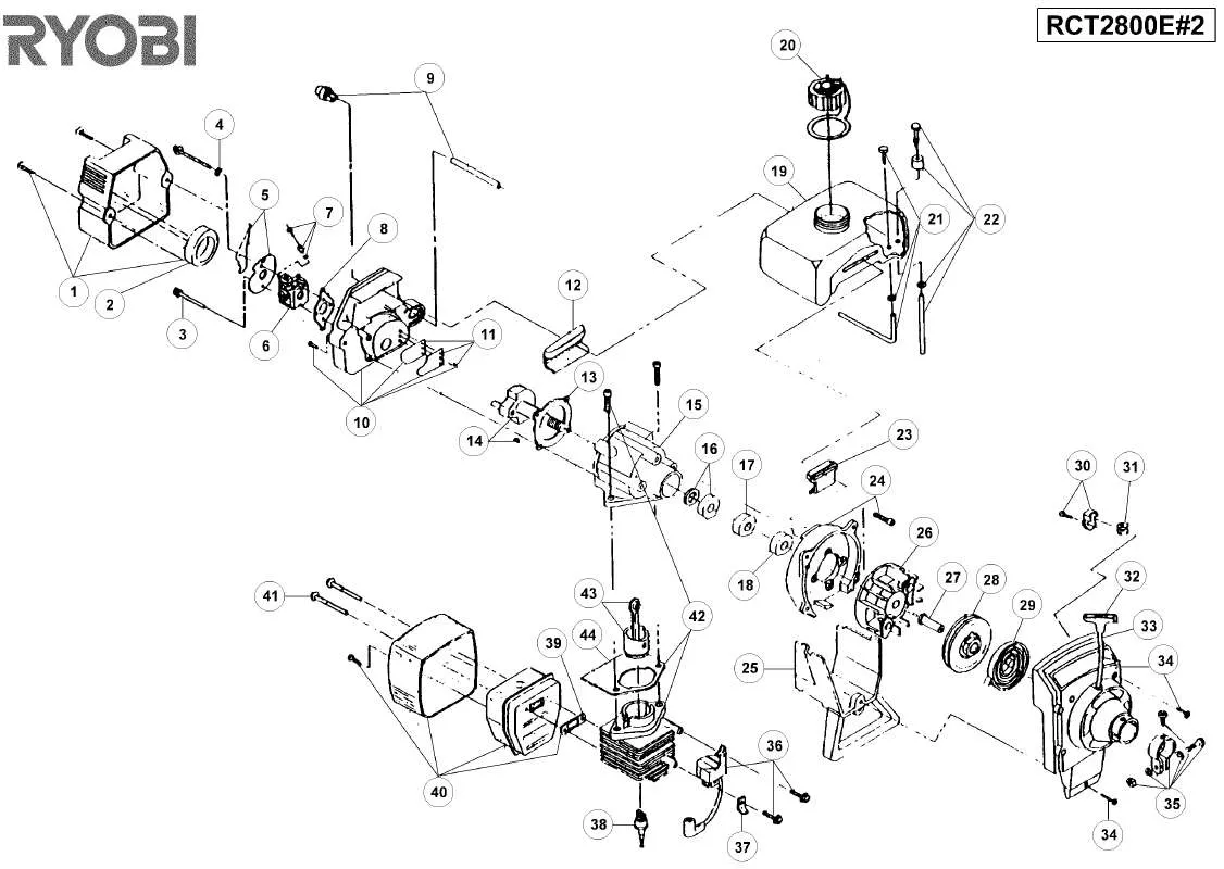 Mode d'emploi RYOBI RCT2800E-2