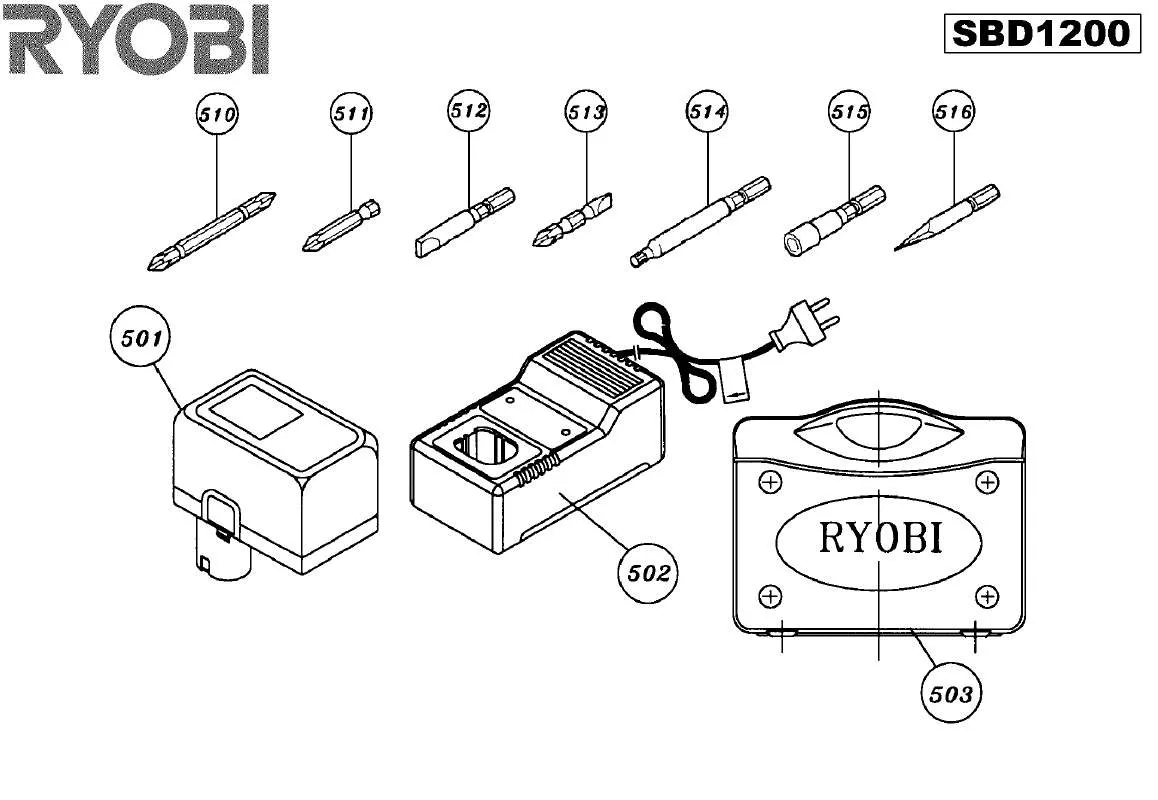 Mode d'emploi RYOBI SBD1200