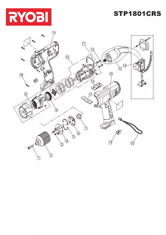 Mode d'emploi RYOBI STP1801CRS