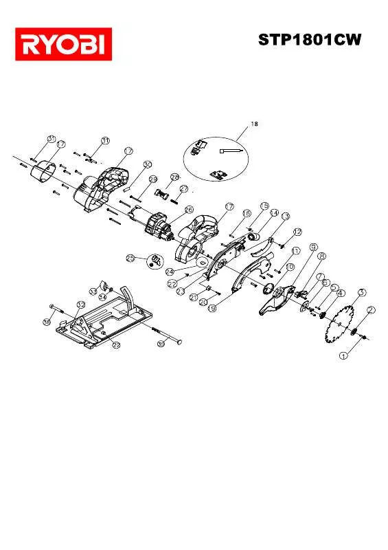 Mode d'emploi RYOBI STP1801CW