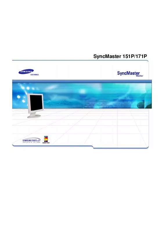 Mode d'emploi SAMSUNG SYNCMASTER 171P