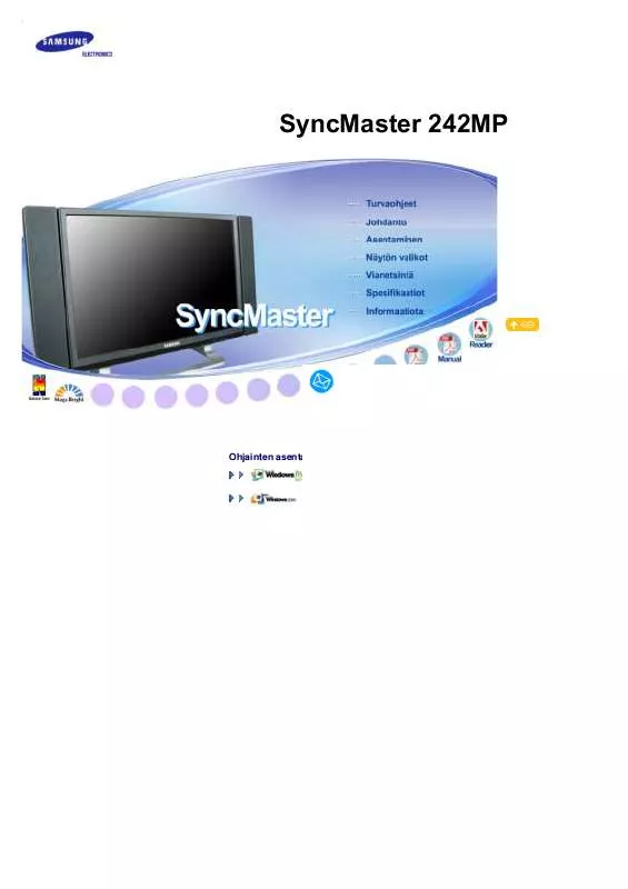 Mode d'emploi SAMSUNG SYNCMASTER 242MP