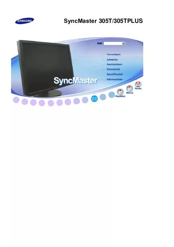 Mode d'emploi SAMSUNG SYNCMASTER 305TPLUS