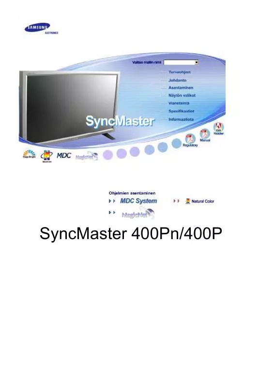 Mode d'emploi SAMSUNG SYNCMASTER 400P