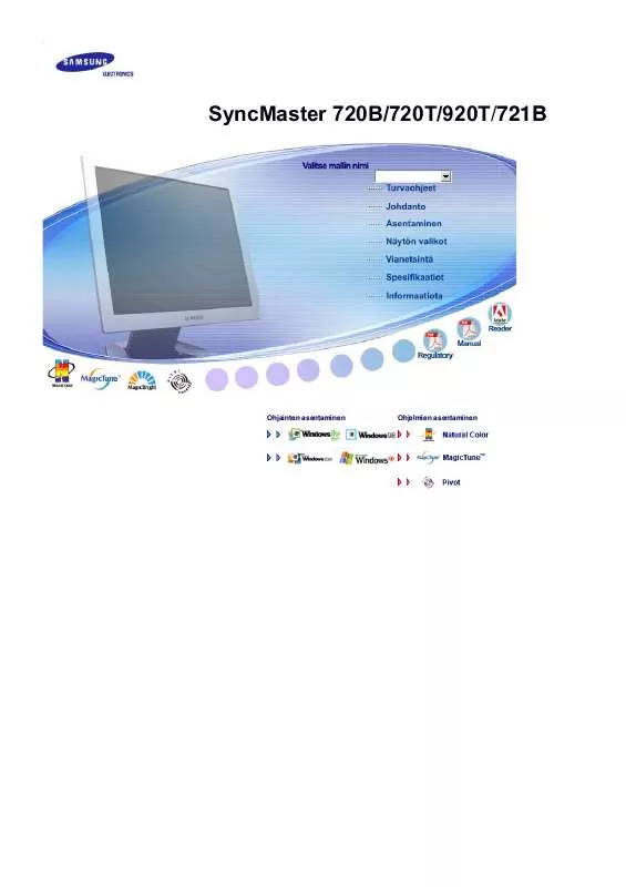 Mode d'emploi SAMSUNG SYNCMASTER 721S