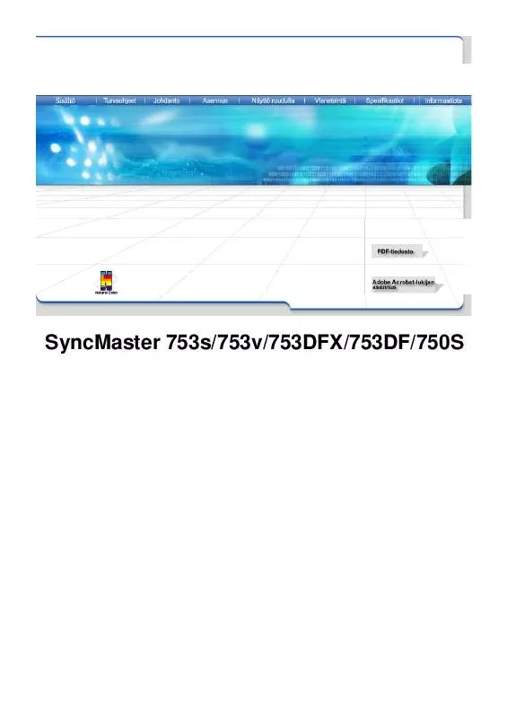 Mode d'emploi SAMSUNG SYNCMASTER 753DF