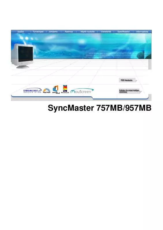 Mode d'emploi SAMSUNG SYNCMASTER 757MB