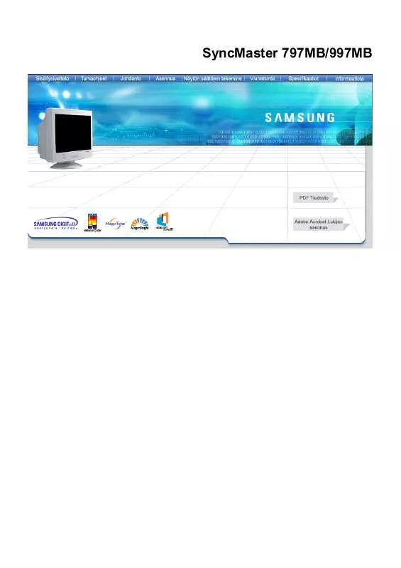 Mode d'emploi SAMSUNG SYNCMASTER 797MB