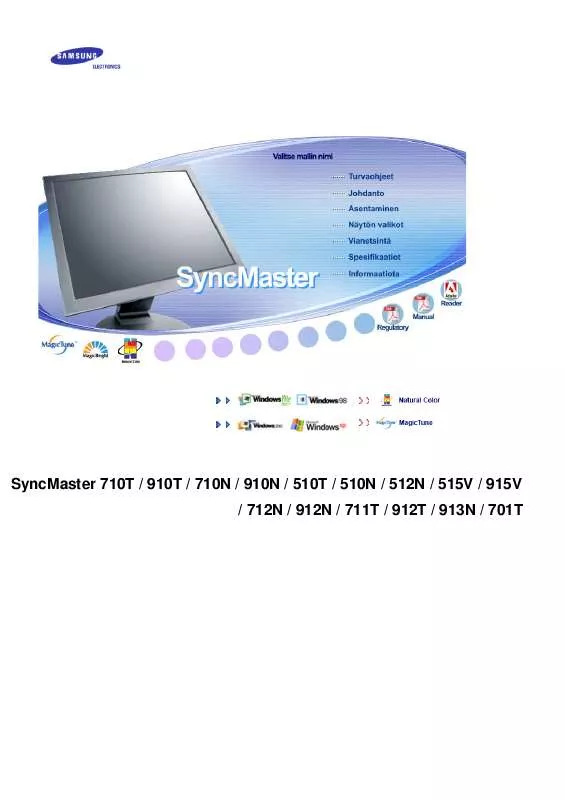 Mode d'emploi SAMSUNG SYNCMASTER 910T