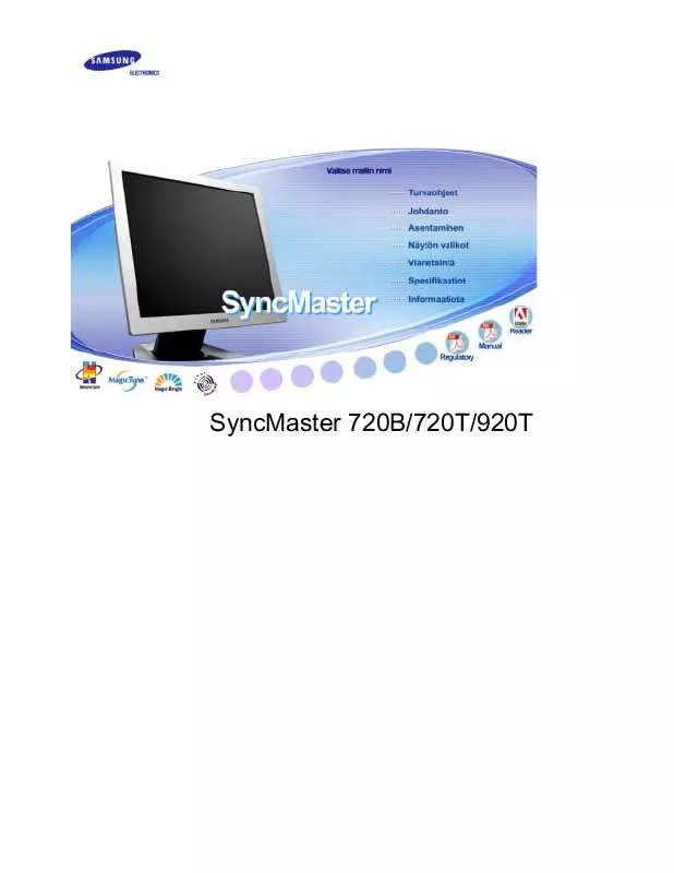 Mode d'emploi SAMSUNG SYNCMASTER 920T