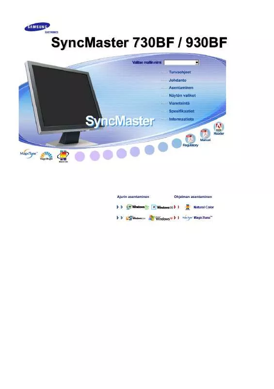 Mode d'emploi SAMSUNG SYNCMASTER 930BF