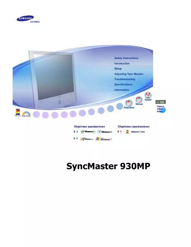 Mode d'emploi SAMSUNG SYNCMASTER 930MP