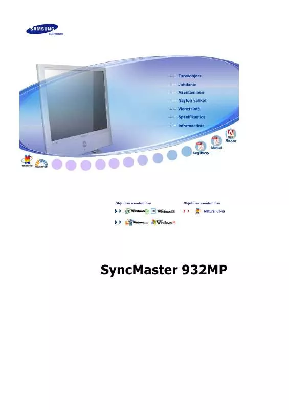 Mode d'emploi SAMSUNG SYNCMASTER 932MP