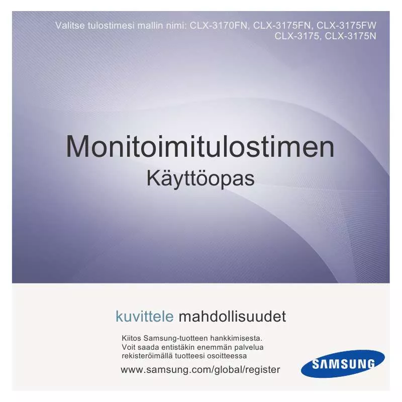 Mode d'emploi SAMSUNG CLX-3175FN/XEE