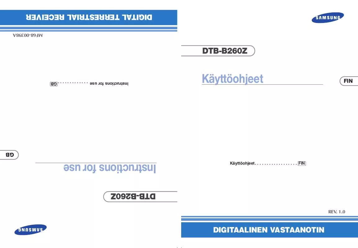 Mode d'emploi SAMSUNG DTB-B260