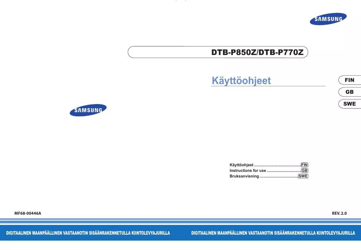 Mode d'emploi SAMSUNG DTB-P770