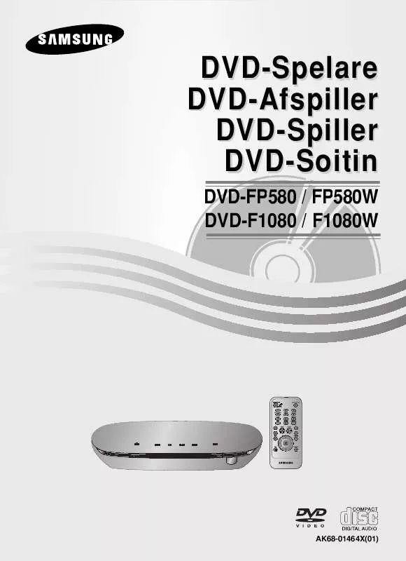 Mode d'emploi SAMSUNG DVD-F1080W