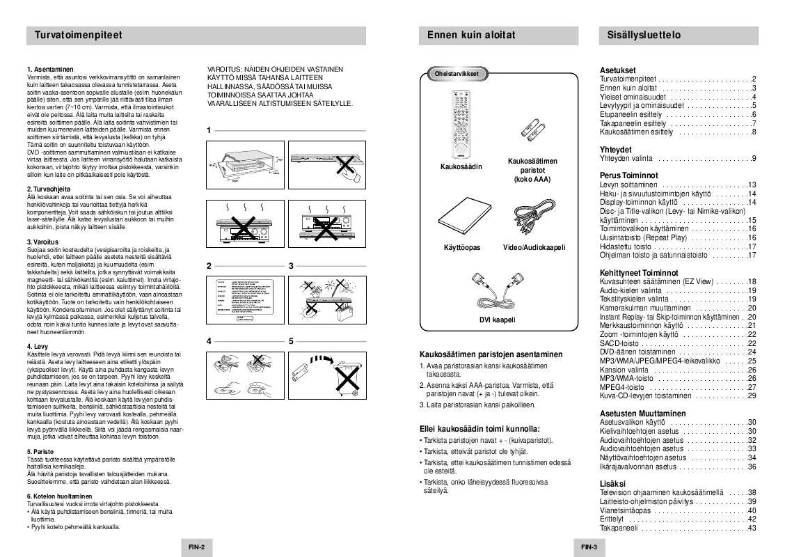 Mode d'emploi SAMSUNG DVD-HD745