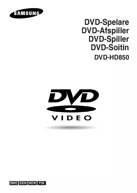 Mode d'emploi SAMSUNG DVD-HD850