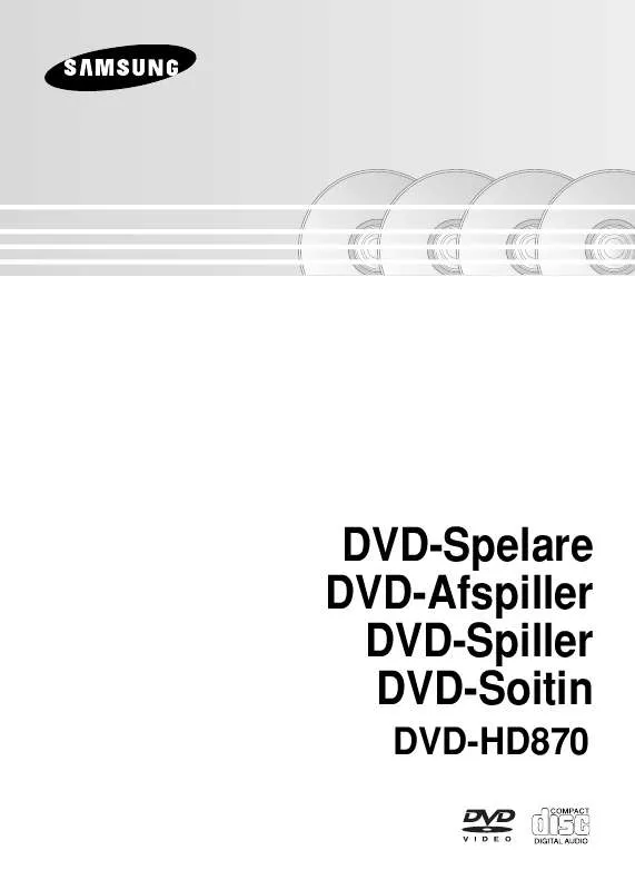 Mode d'emploi SAMSUNG DVD-HD870