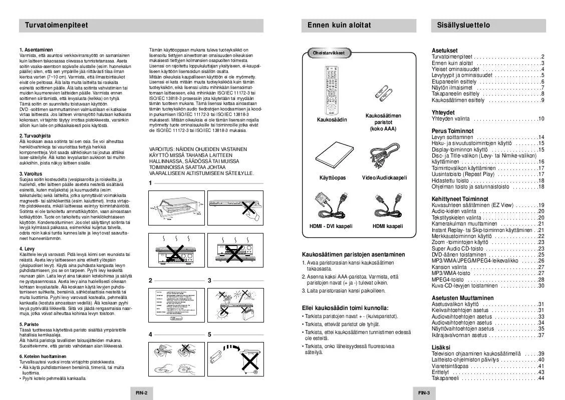 Mode d'emploi SAMSUNG DVD-HD945